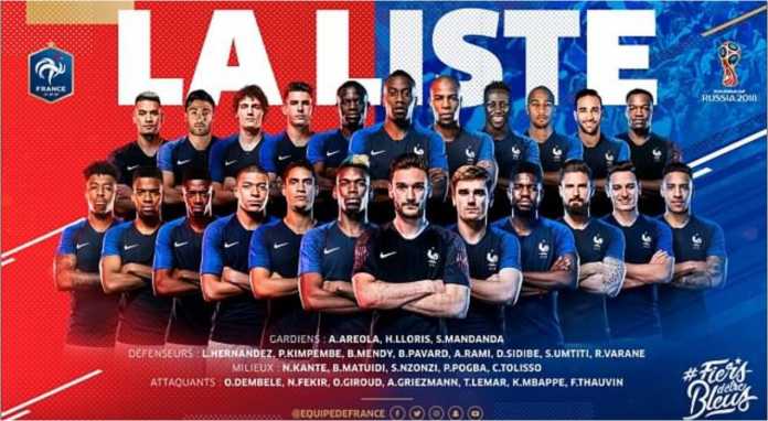 Perancis Rilis Skuatnya yang Akan Berlaga di Piala Dunia