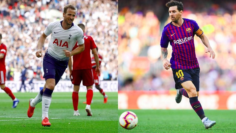 Tottenham Vs Barcelona Adu Ketajaman Kane Dengan Messi
